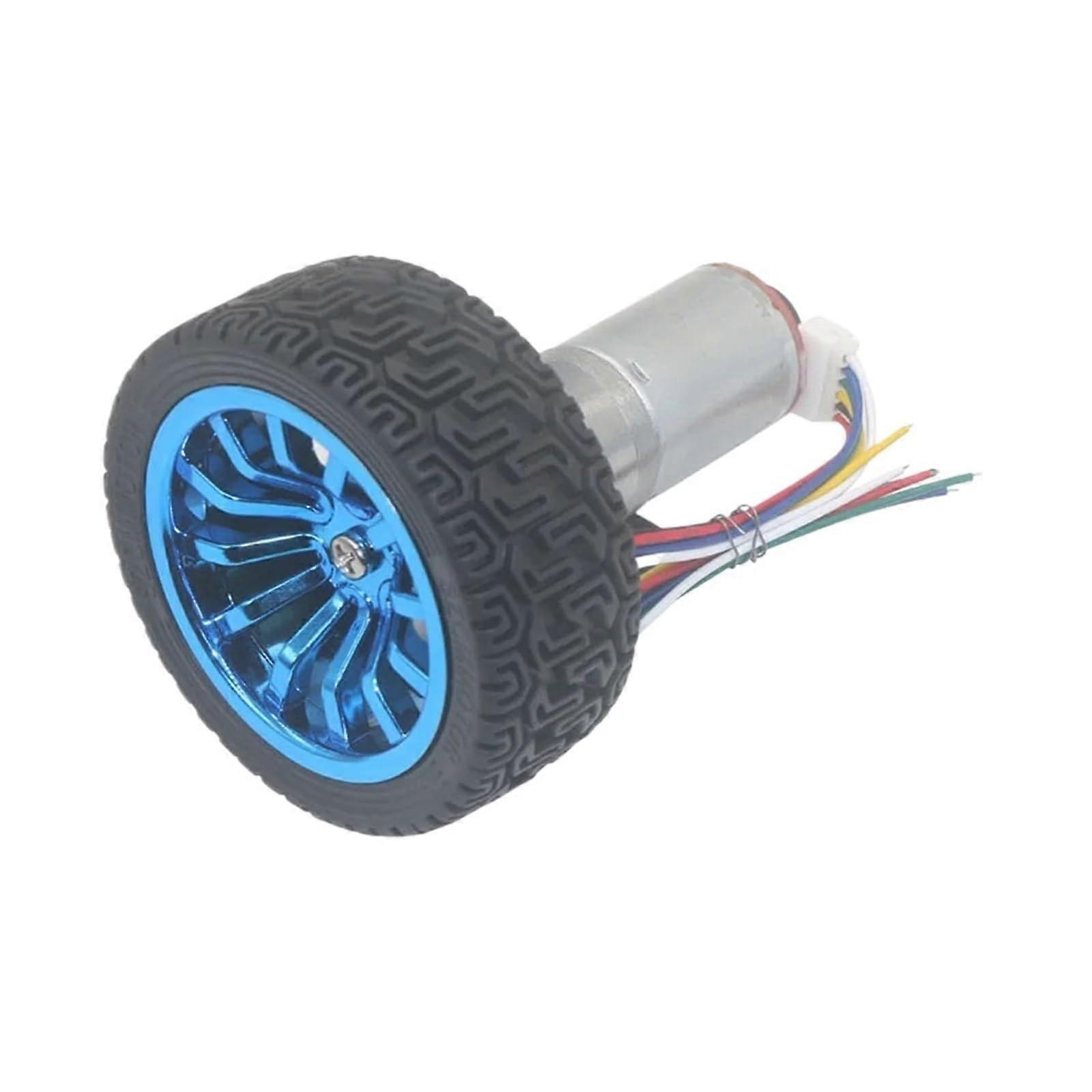 DC 12v Encoder Gear 181930rpm 25mm Encoder Electronic Starter Wheel Tire Bracket Coupled for Intelligent Toy Car DIY Motor Starters(12V 85rpm)