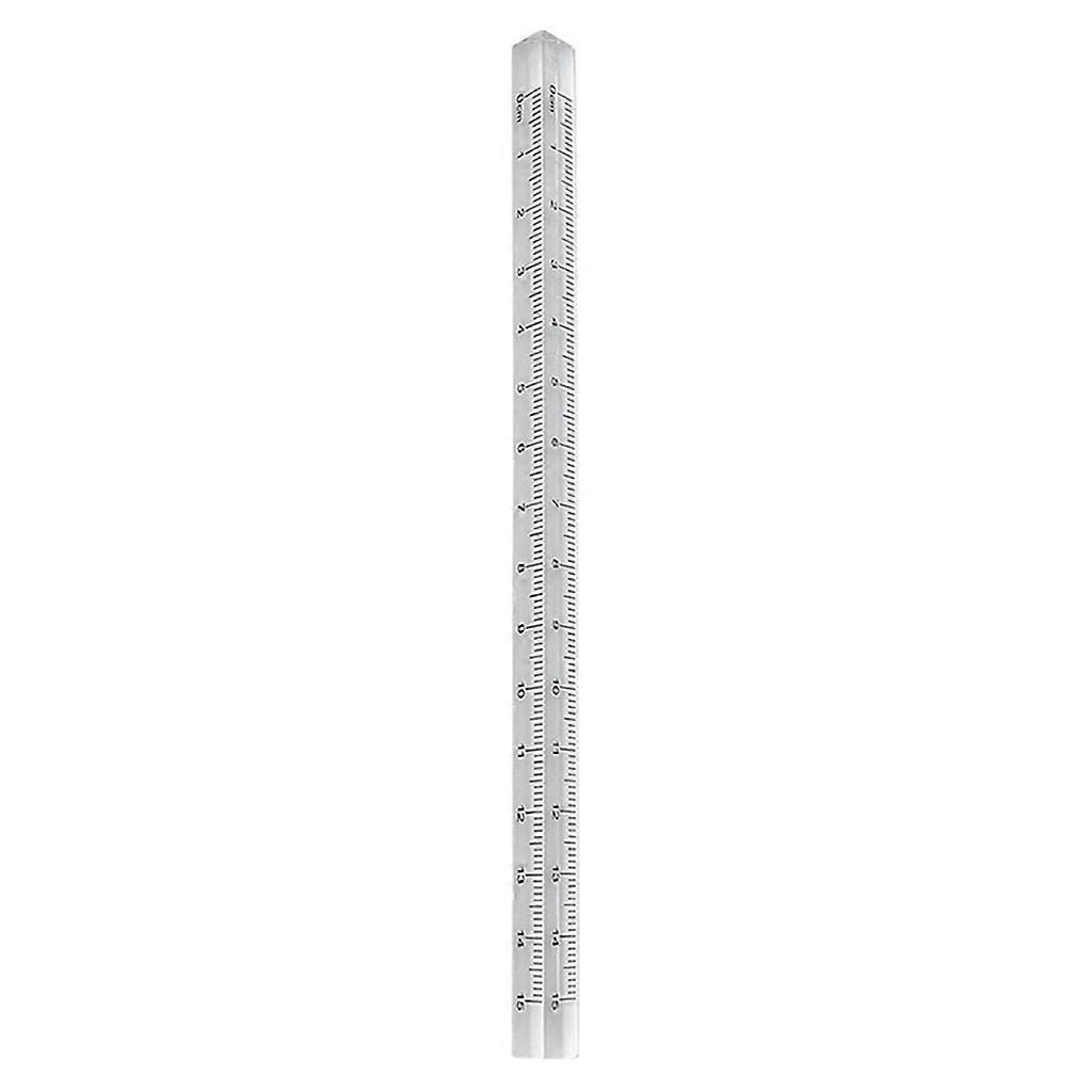 Transparent Triangular Prism Ruler Architect Scale Ruler 0-15cm Straight Ruler for Ideal for Teacher Student Architect