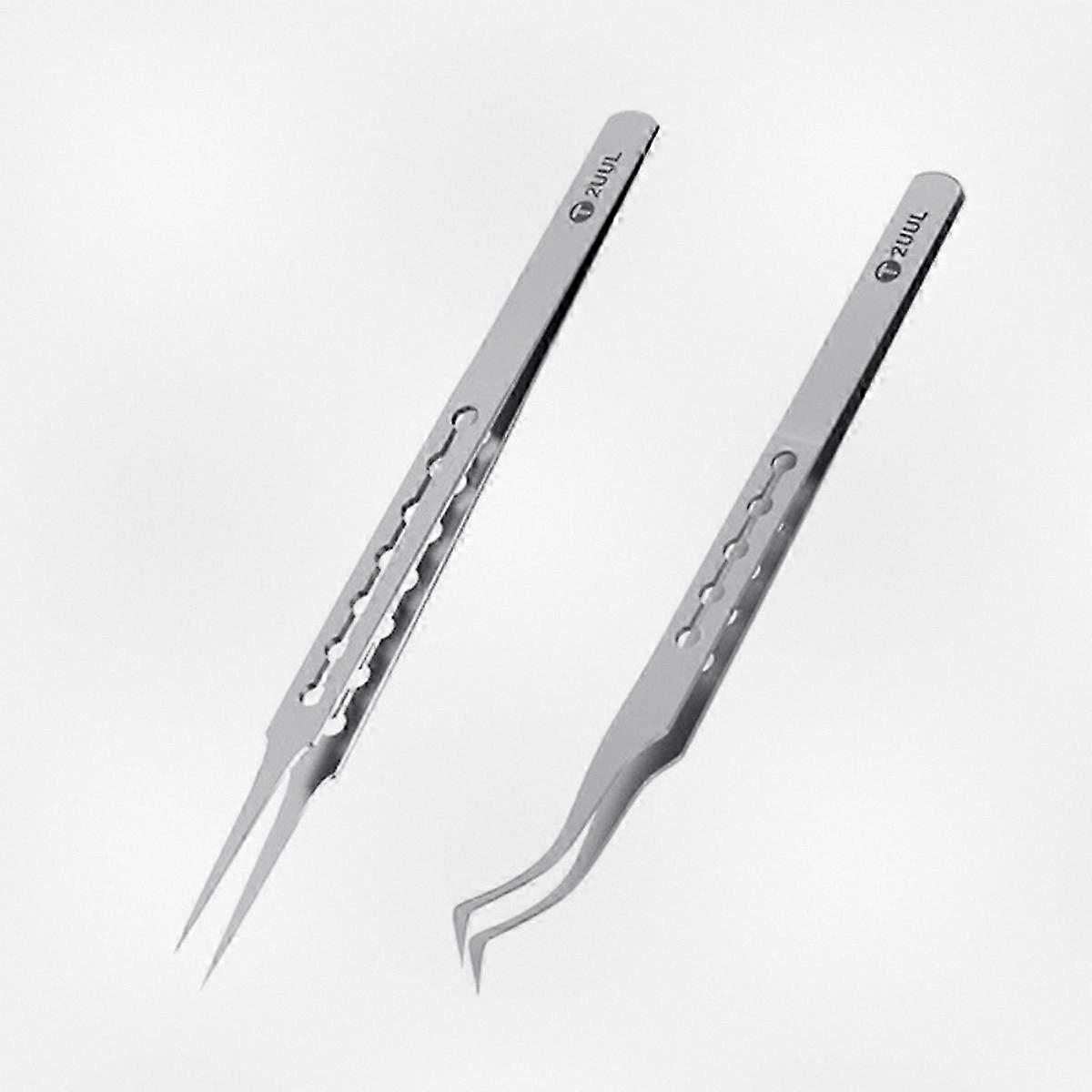 Non-Magnetic Hollow Stencil Tweezers for PCB Board Soldering and IC Chip Positioning Suitable for Various Brands