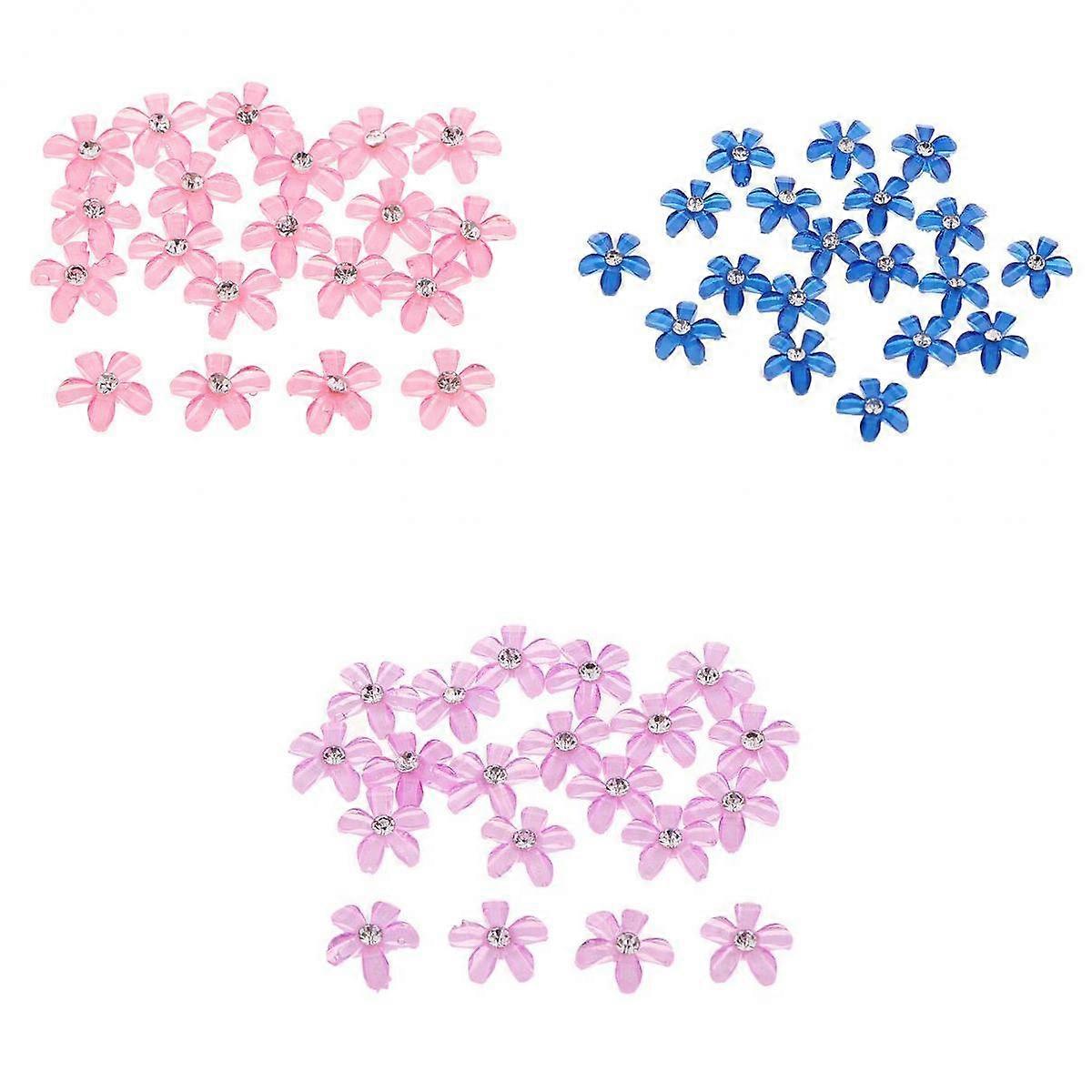 3x20 Flower Flat Button Rhinestone Trims for Wedding