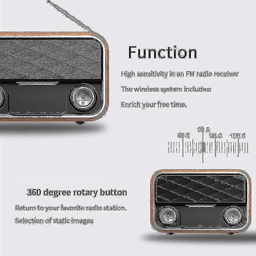 High-end Portable Bluetooth Speaker Retro Radio