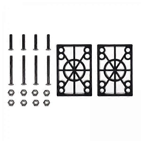 6xSkateboard Riser Pad Longboard Shock Pad Cruiser Hardware Thickness 12mm A