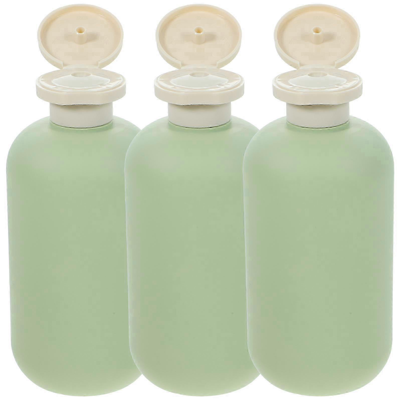 3pcs Simple Style Shampoo Bottles Lotion Containers 14.10X6.50X6.50CM Green