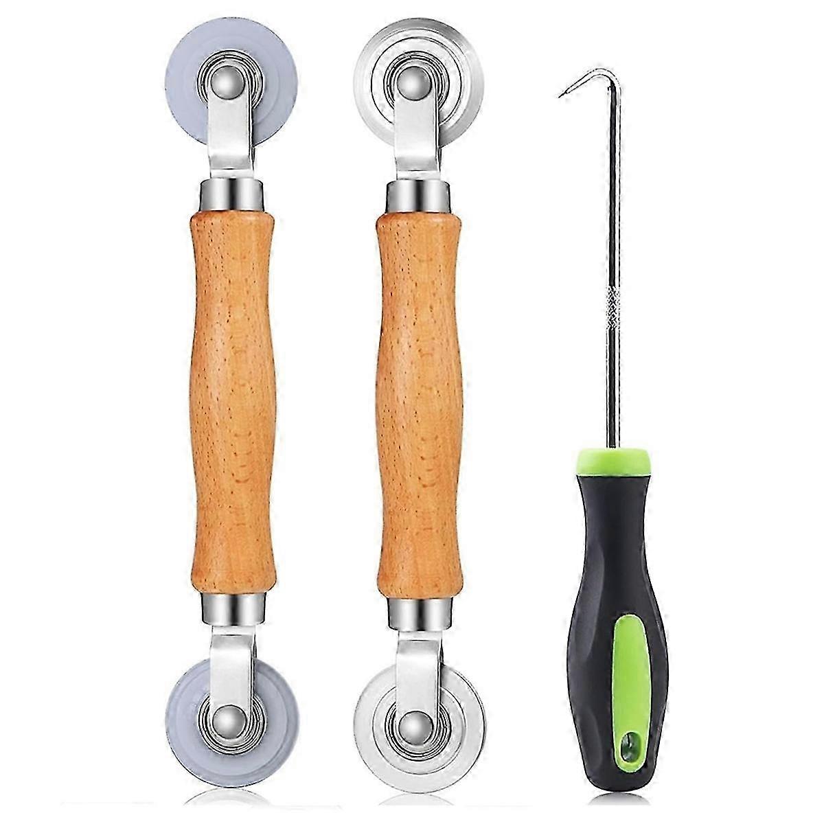 3 Piece Screen Tool Set, Window Screen Spline Roller Tool, Screen Pressure Changer Screen Door Repai