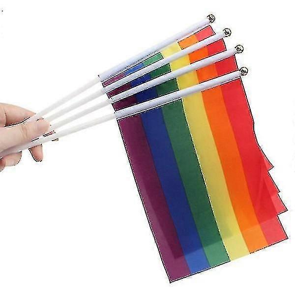 10pcs Pride Flag / Rainbow Flag (small) Multi-colour