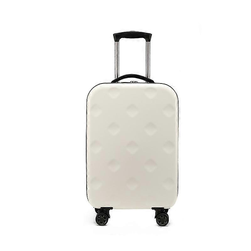 Factory Direct 24" Folding Trolley Case with Universal Wheels & Customs Padlock - Off-White