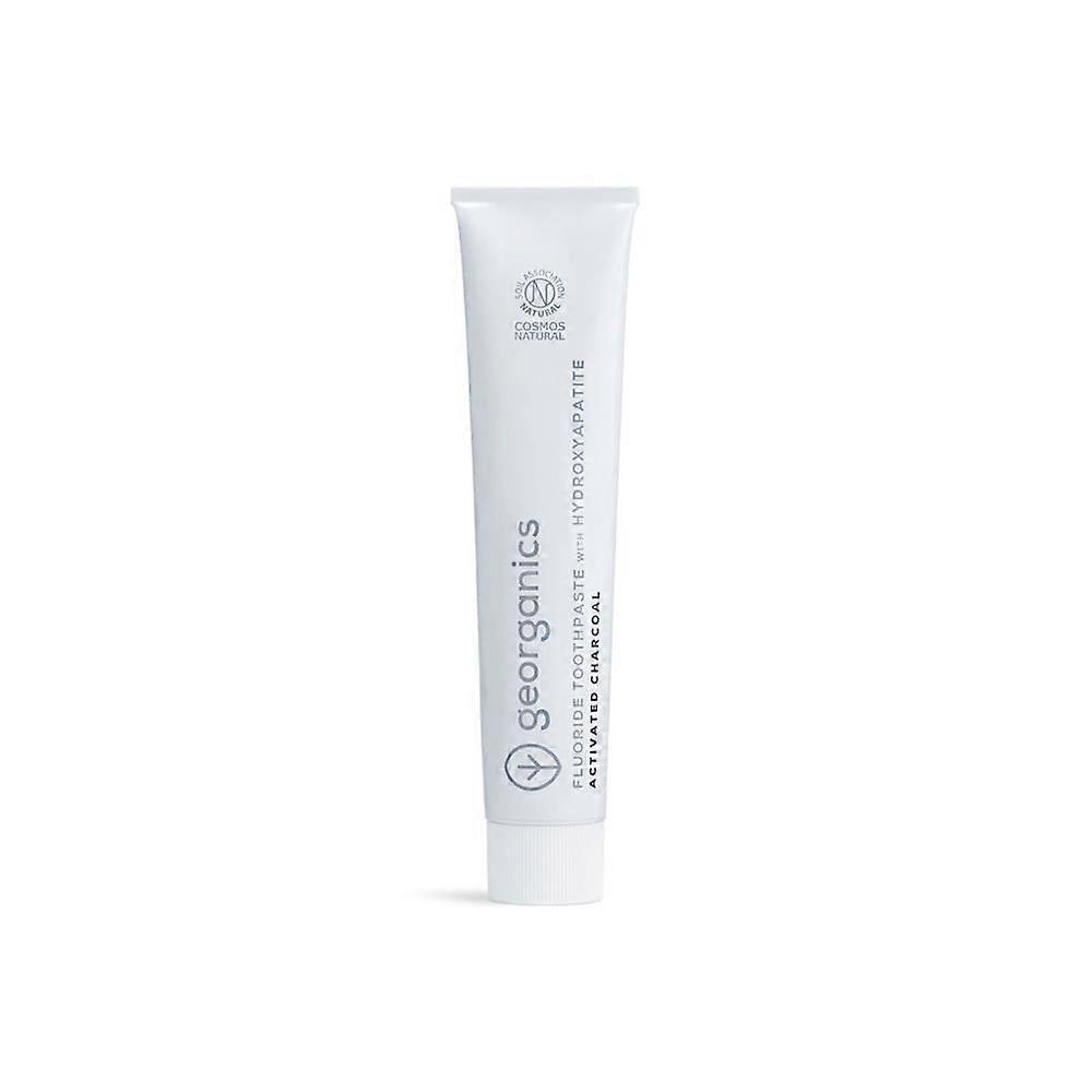 Georganics Toothpaste with Hydroxyapatite - Charcoal - with Fluoride 75ml