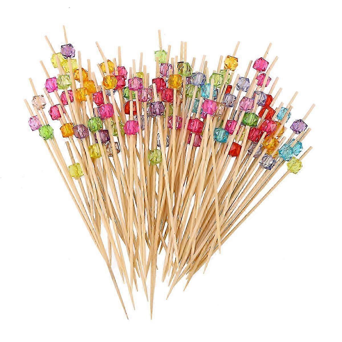 100 Pcs Heart Decor Cocktail Stick Fruit Picks Toothpick Fruit Cocktail Picks