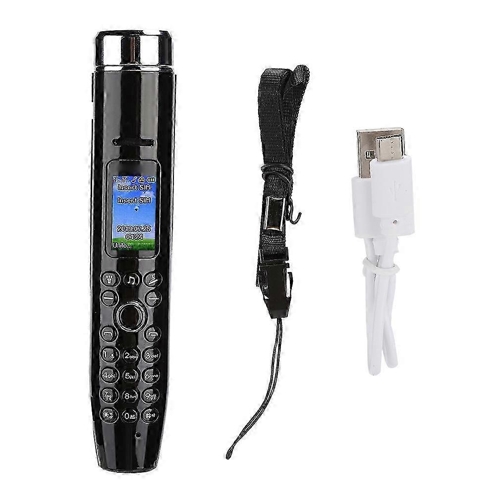 Multi-Function Personality Mini Cigarette Lighter and Flashlight with Dual Card and Dual Standby for Compatible Mobile Phones (Black) - AK00