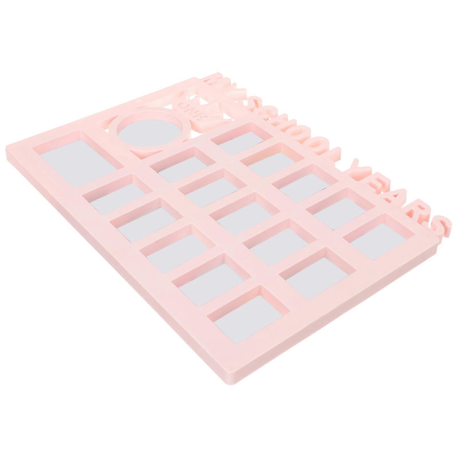 Premium School Year Photo Frame for Collage Display – Pink Picture Frame for First Day Nursery & School Memories