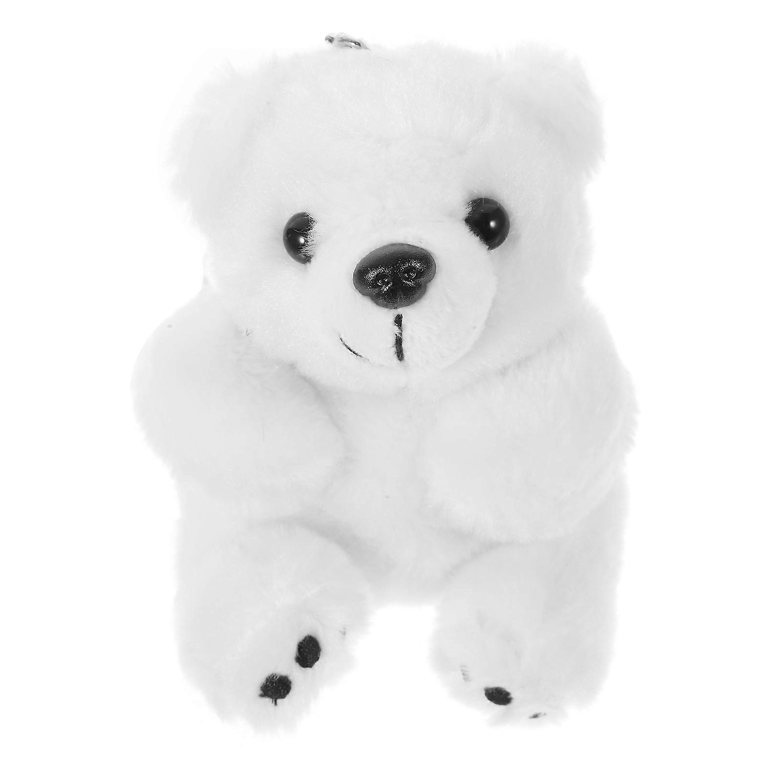 Cute Stuffed Polar Bear Keychain Plush Bear Pendant Bag Charm Soft Lightweight Multi Functional Accessory for Weddings Birthdays Home Decor