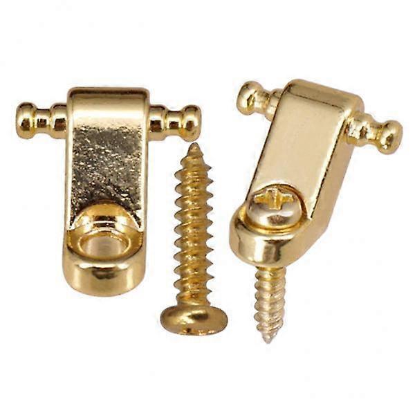 3X 2x Iron Electric Guitar Roller String Tree String Retainer Mount Tree Gold