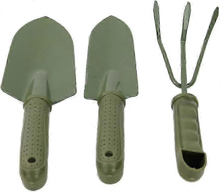 3pcs Gardening Tool Set (2 Scoops, 1 Rake Spade)
