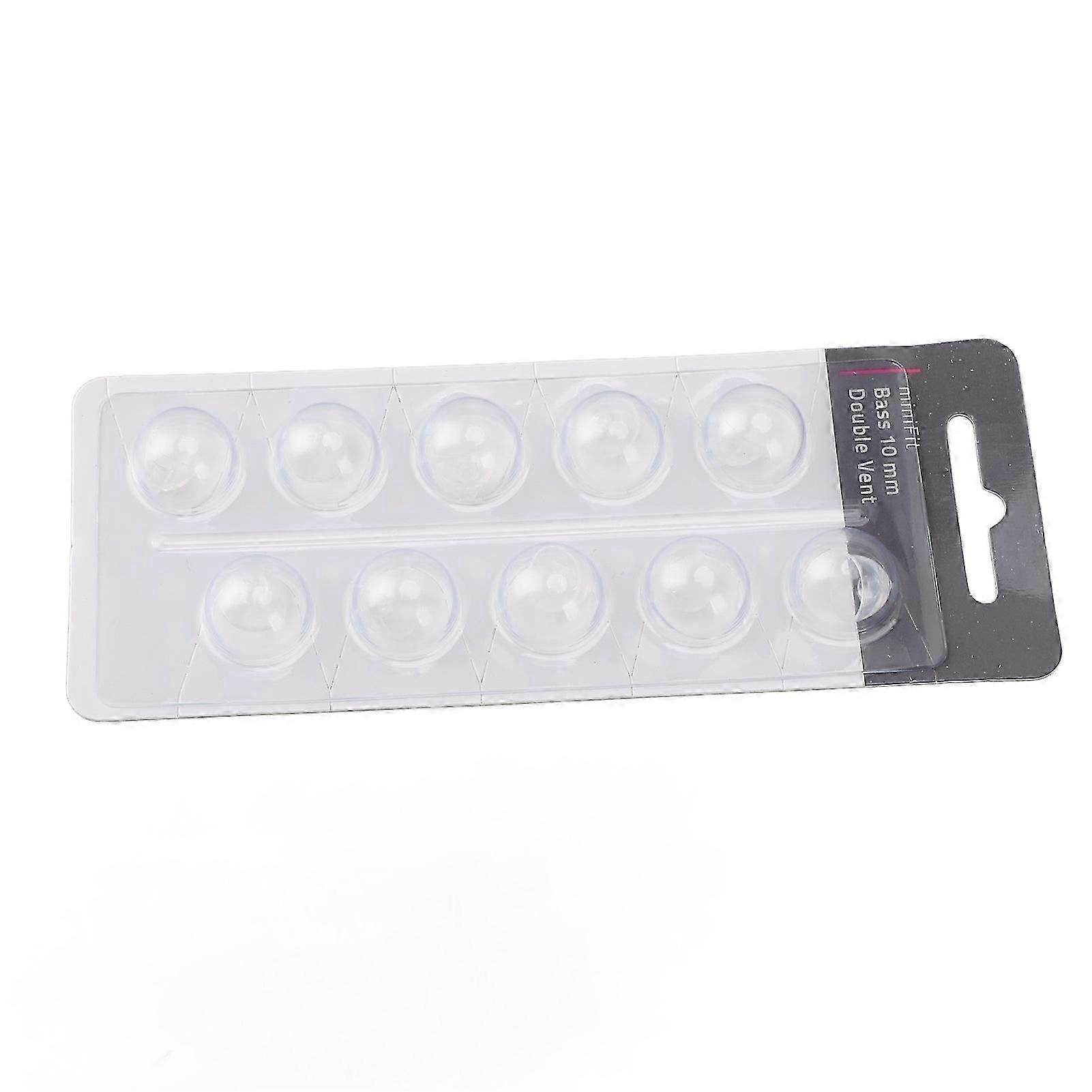 10pcs Double Vent Bass Dome Accessory Single Layer Double Vent Silicone Replacement Domes for MiniFit Transparent Medium Size 10mm