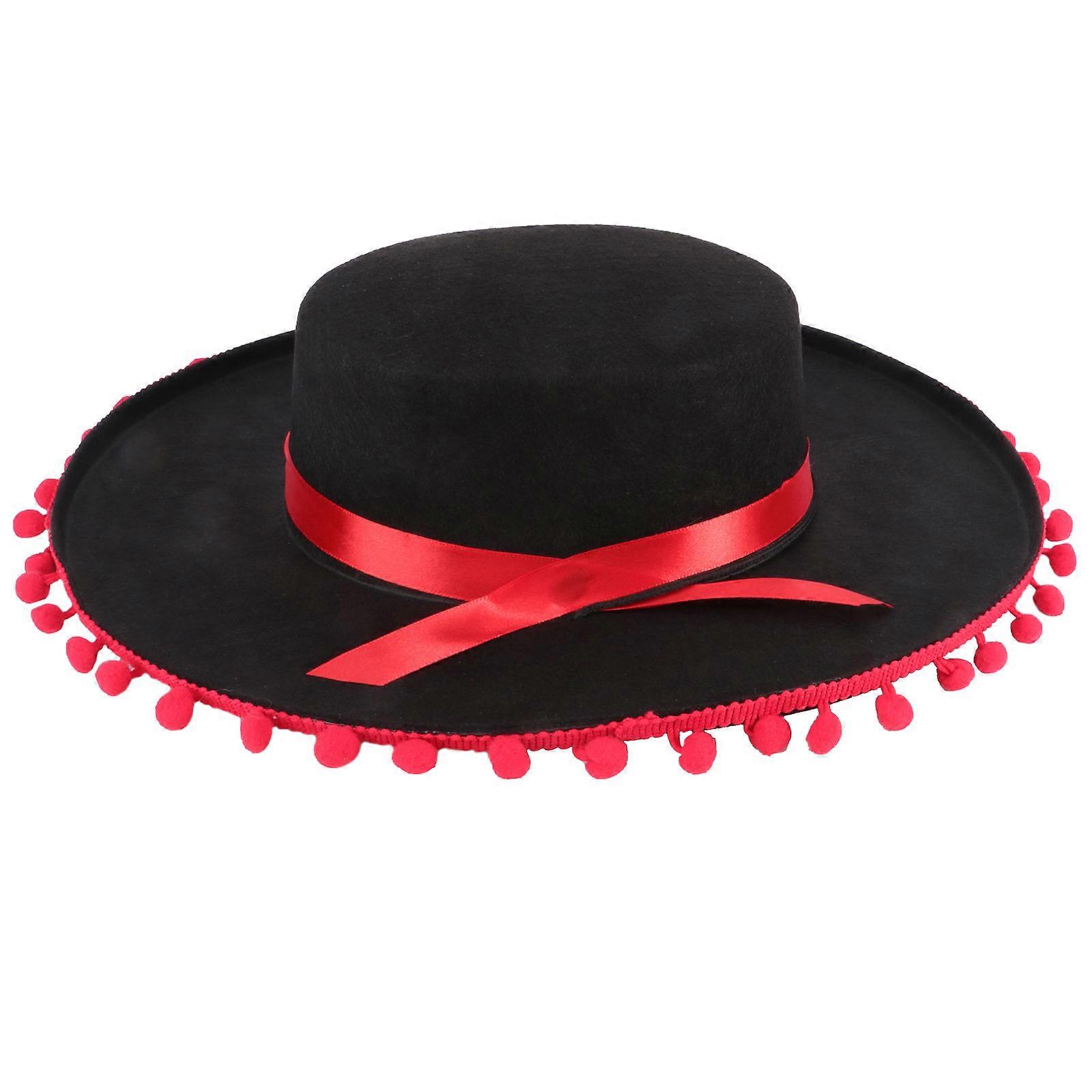 Red Ribbon Hat, Breathable Material for Extended Wear Comfort