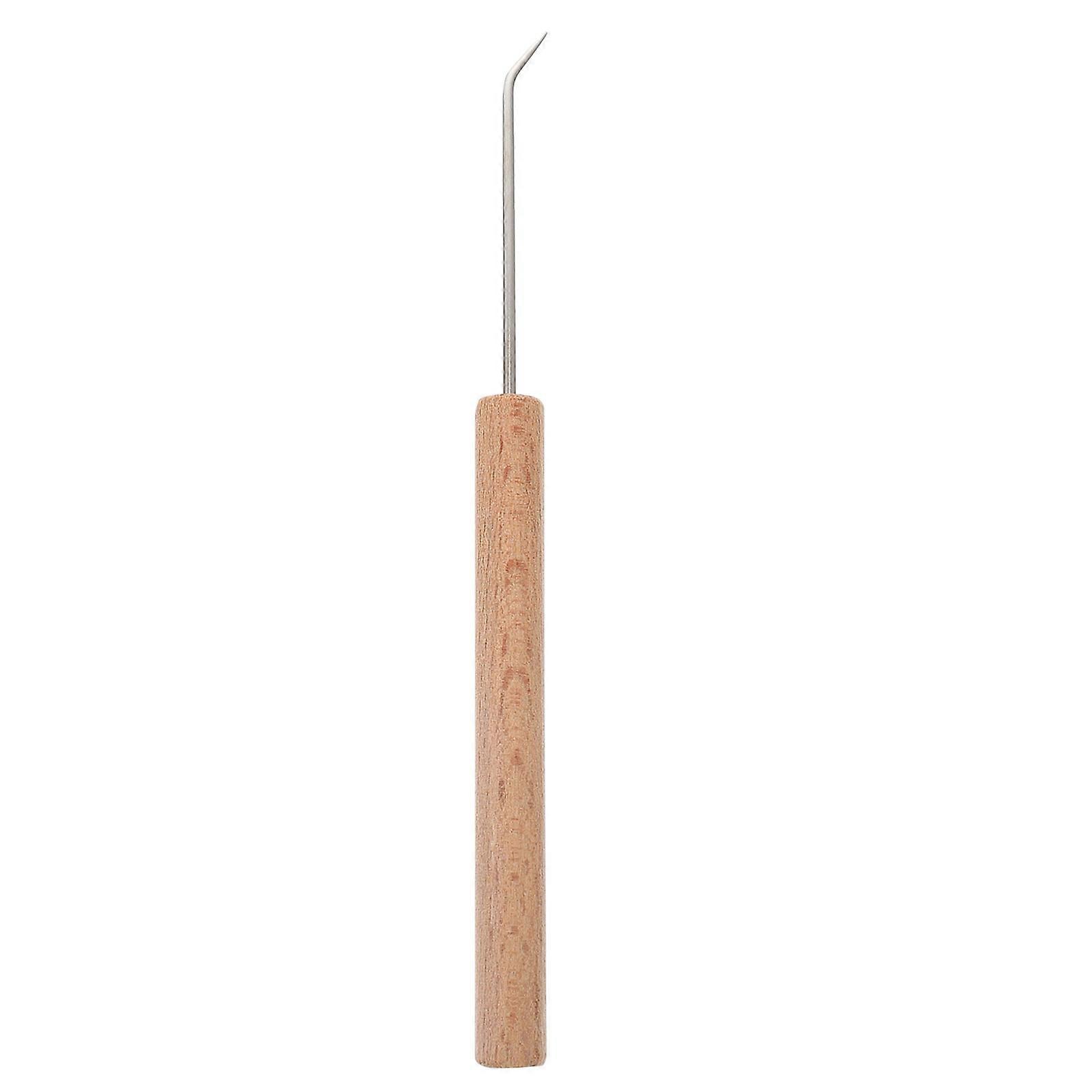 Brown Stainless Steel Knitting Hook Tool for Home Crocheting Projects with Comfortable Handle