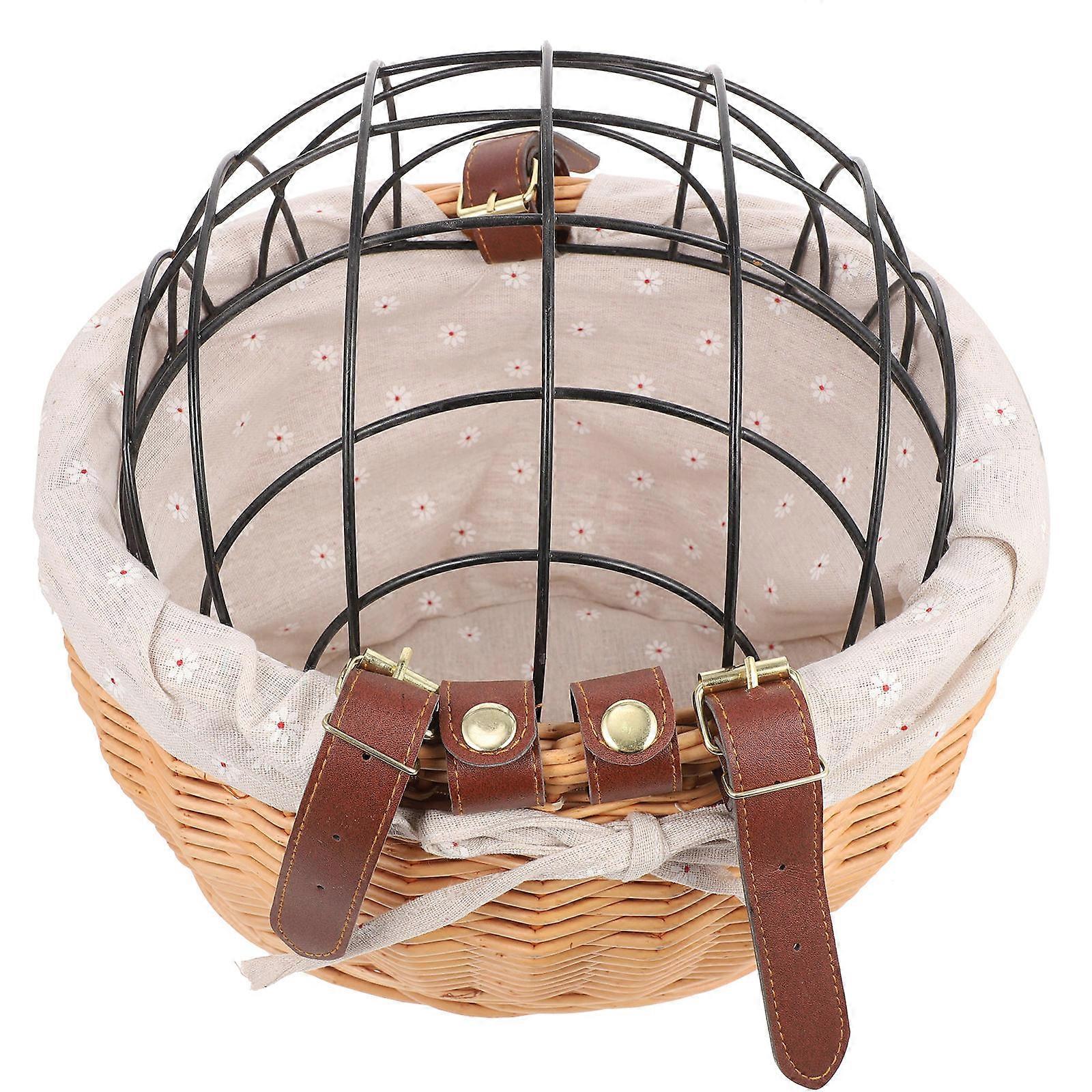 Pet Bike Basket Removable Handlebar Carrier Bag for Dogs and Cats, Durable and Wear Resistant Material, Easy Installation for Cycling Adventures
