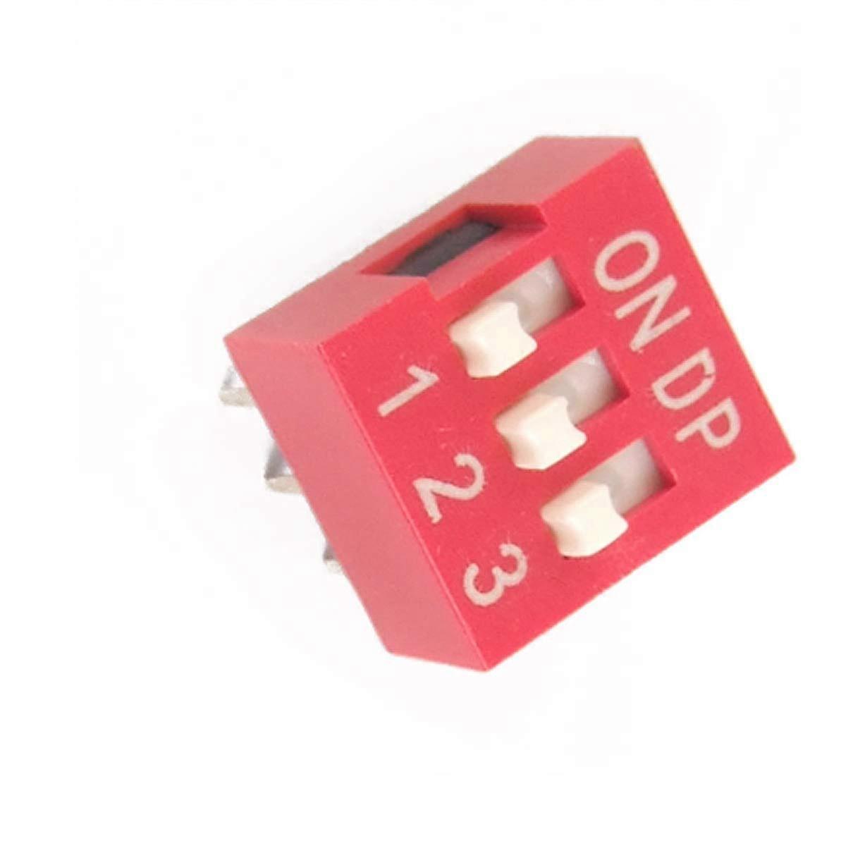 10 Pcs DIP Switches 2.54mm Pitch 3 Position Slide Style SPDT DIP Switches DIP Switches ZMGXDITA