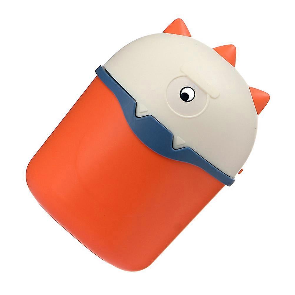 Desk Trash Can Cute Small Dustbin With Lid for Countertop Use Red 14.5x14.5cm Easy to Open 1Pack