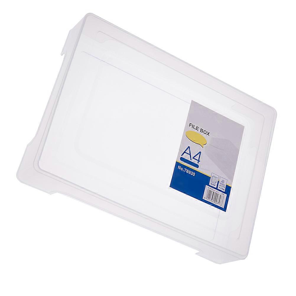 A4 File Box Transparent Plastic Document Folder Paper Box for Office