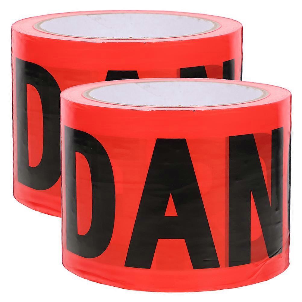Danger Tape Crime Scene Tape Alert Machinery and Equipment Red 100m x 7.5cm 2 Rolls Non-Adhesive