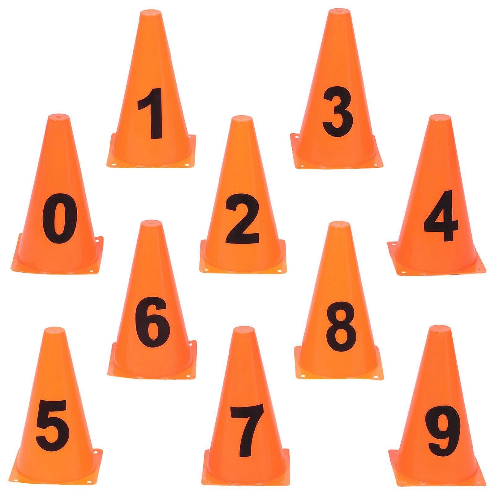 Soccer Training Cones Set Durable Agility Markers for Football, Roller Skating & Obstacle Courses Orange Traffic Cones