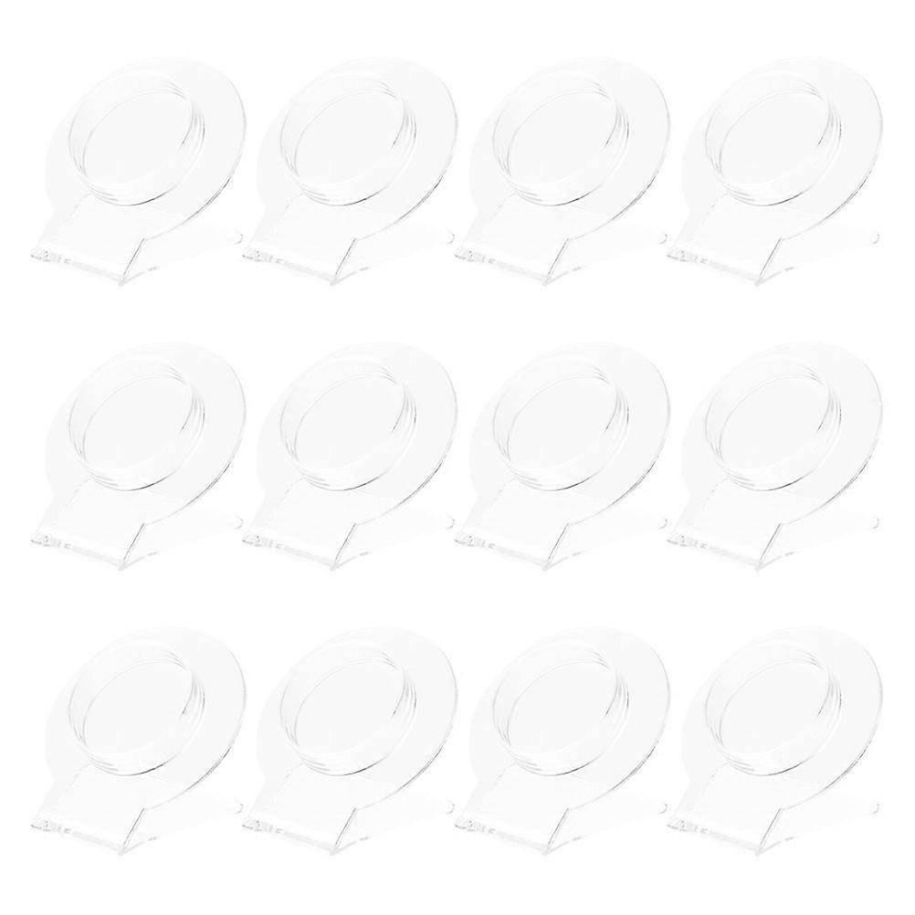 Bangle Organizer Circular Multipurpose Design Transparent Plastic Base For Vendor Displays 12Pcs