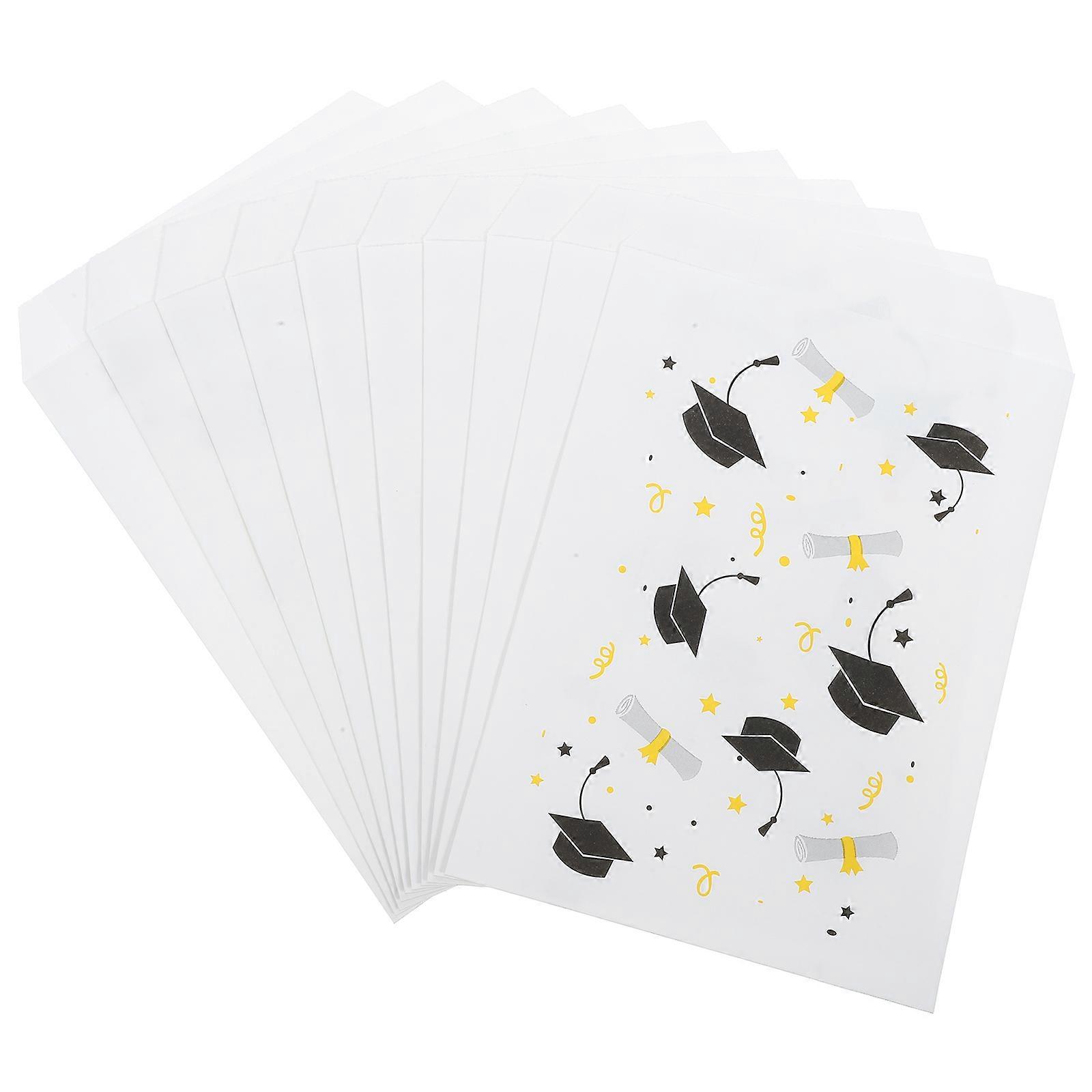 Cookie Bags For Packaging Graduation Party Paper Bag Students Handle Design 10Pcs