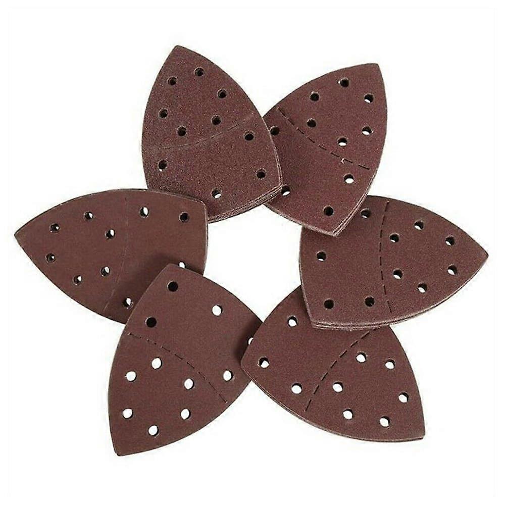 Sand Sheets Sanding Polishing Pads, 10 Pieces, 11 Holes, Triangular Sandpaper Sanding Pad for Multi Sanders (80) Ref: 3295