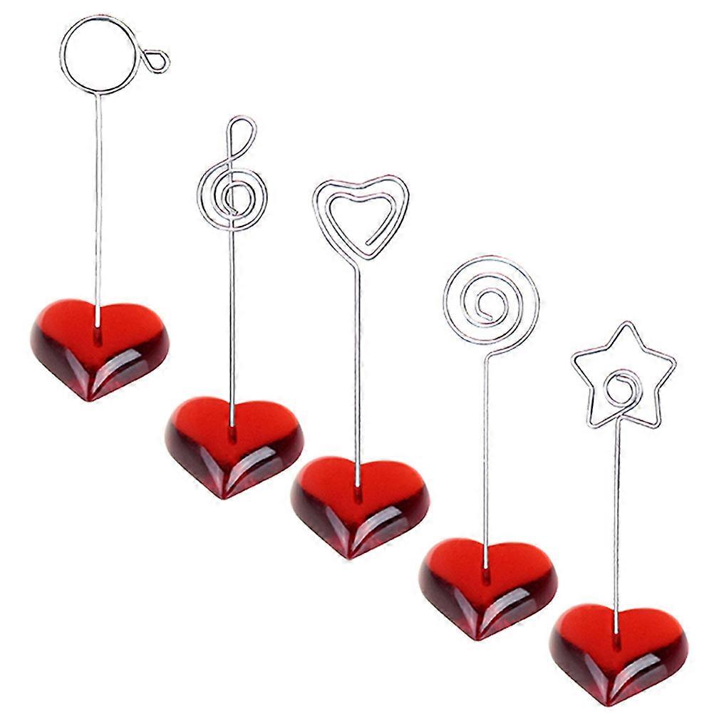 Here's a polished and engaging product description for your **5pcs Metal Table Number Holders with Cute Design**:
**5PCS Metal Table Number