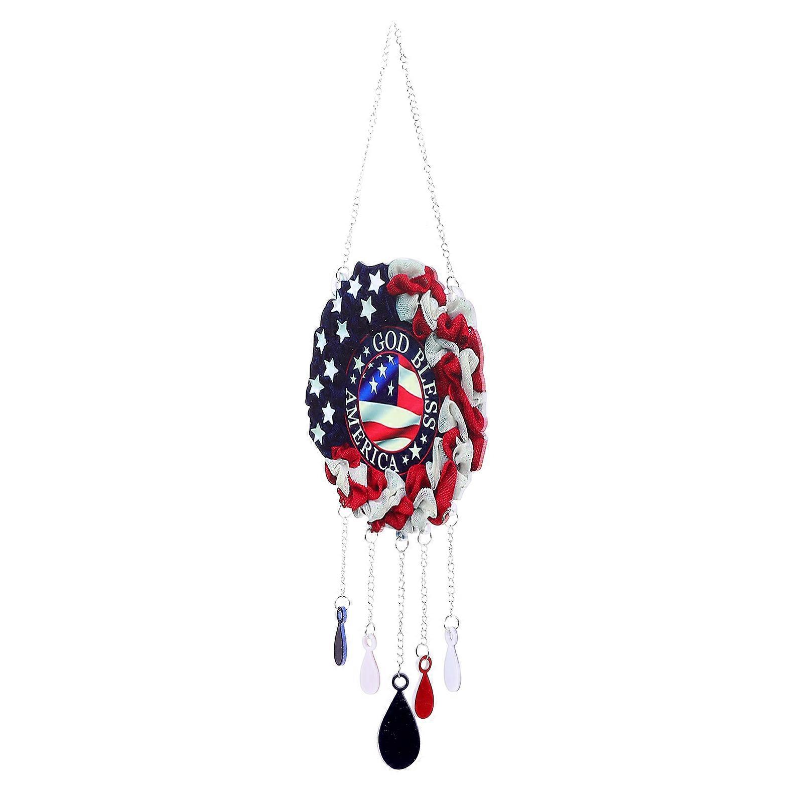 Independence Day Wind Chime Home Office Decor Assorted Color 49X16cm Patriotic Decor 1Set