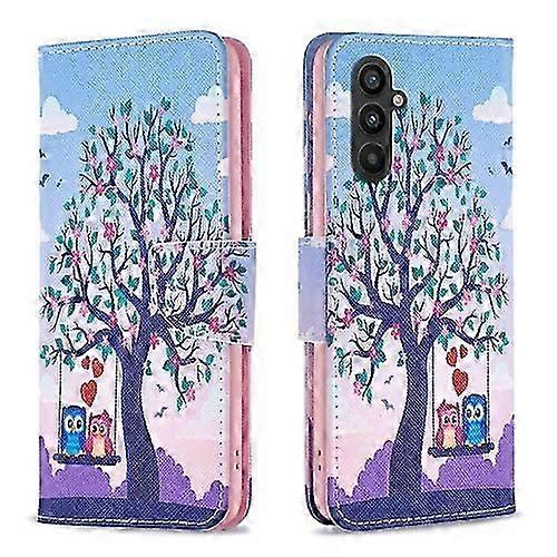 For Samsung Galaxy A25 5G Colored Drawing Pattern Leather Mobile Phone Case