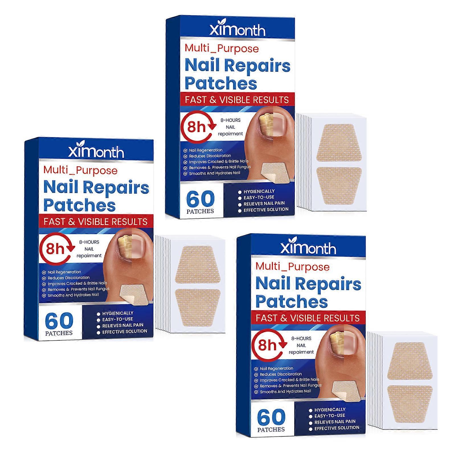 60pcs Multipurpose Nail Repair Patch 8 Hours Overnight Fungal Nail Treatments Patch Extra Strength Antifungals Stickers