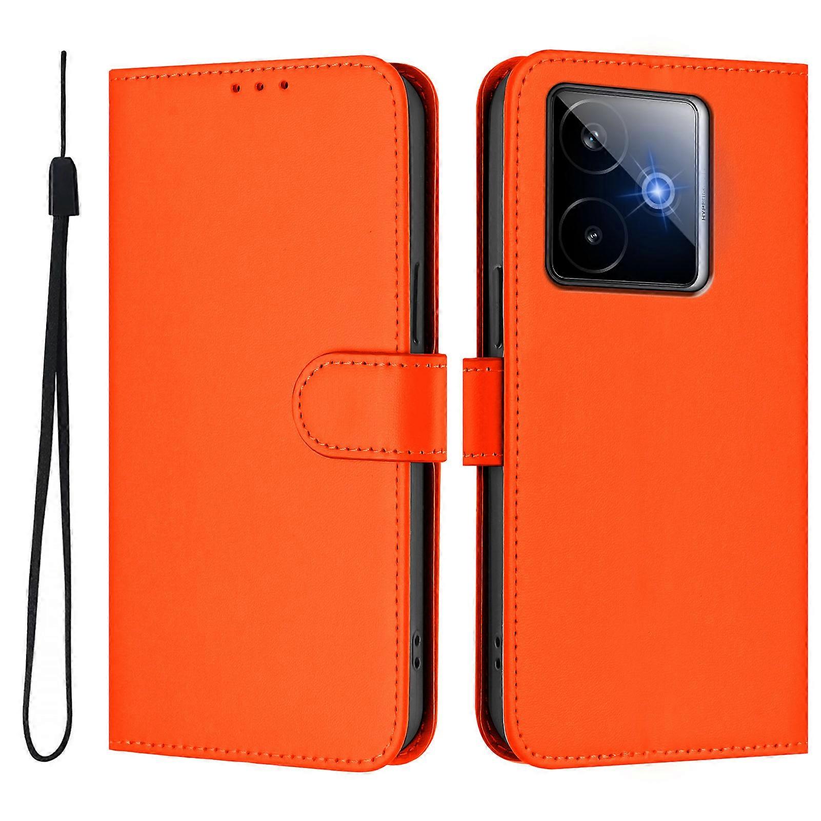 Compatible For Realme GT7 Pro Racing 5G Case Solid Color Wallet Leather Phone Cover with Strap