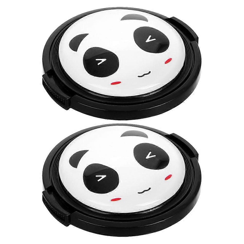 Universal Lens Cap Camera Lens Protective Cover Round Shape For Photography 58mm Scratch Resistance 2Pcs