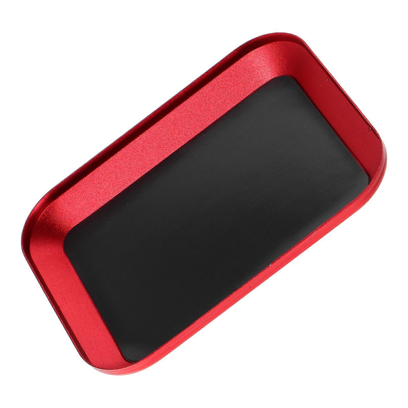 Lightweight Aluminum Alloy Screw Tray for Mechanics and Crafts – Durable Red Storage Plate with Divided Compartments for Efficient Small Metal Parts