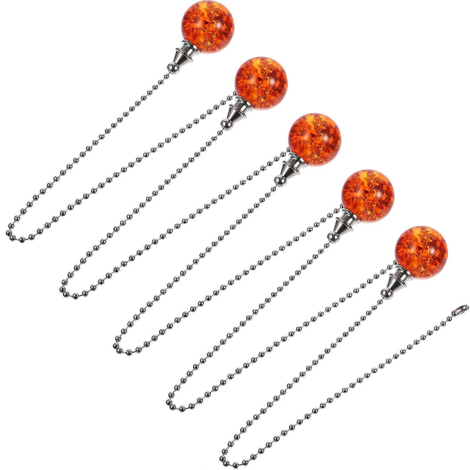 Ceiling Fan Pull Chain Crack Ball Extension Lamp Pulling Chain Decoration 5Pcs