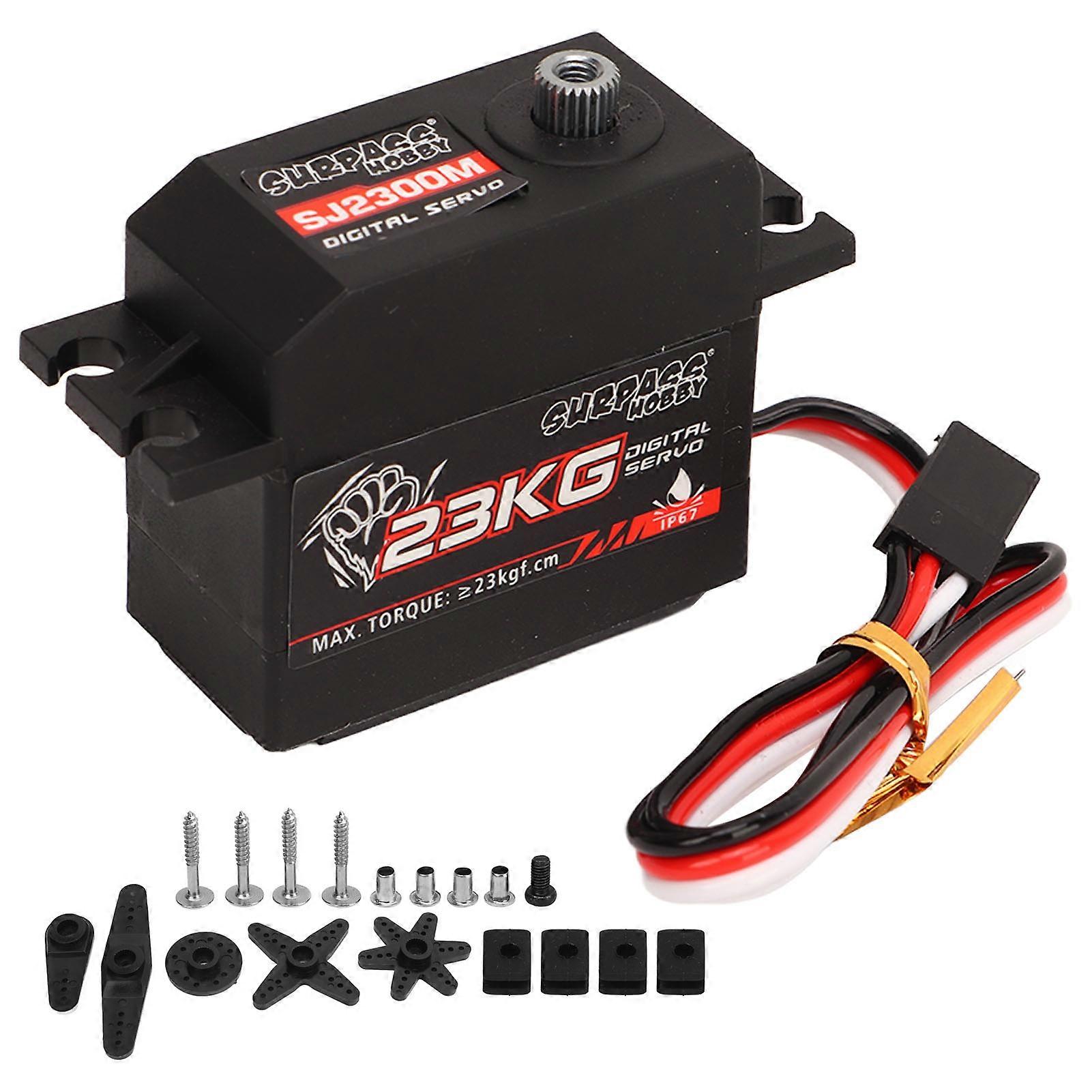 23kg RC Servo Plastic Metal Waterproof Servo for RC Aircraft Model Ships Toy Cars Robots DC 4.8‑6V
