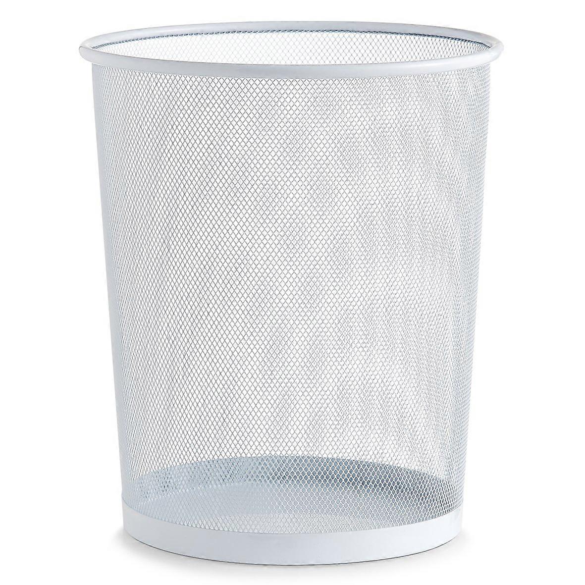 18100 Waste Paper Basket White 29.5 cm Diameter 35 cm Height Durable Plastic Design