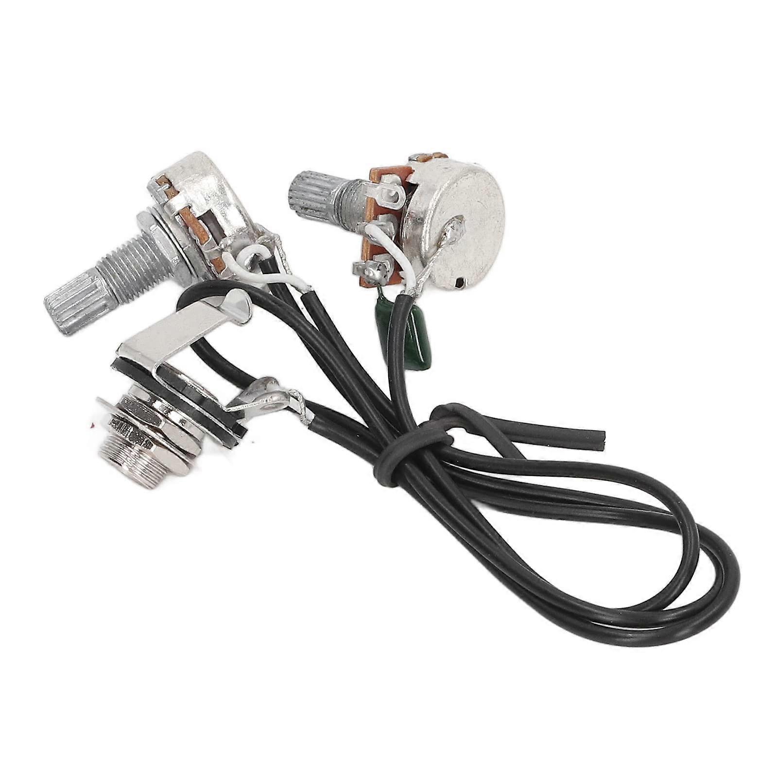 500K Guitar Potentiometer Circuit Copper Material Low Noise for Electric Guitars Improved Sound Quality