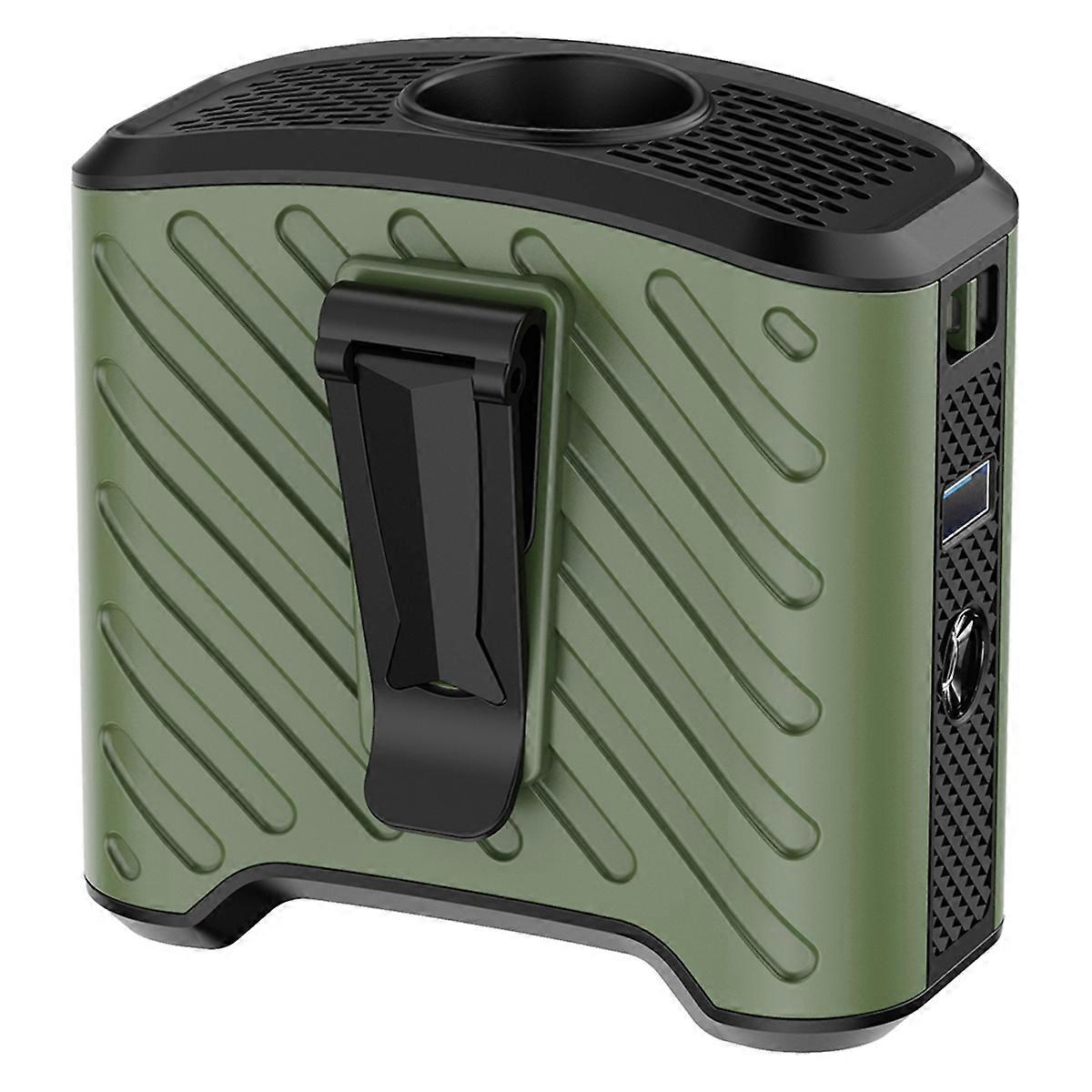 Waist-Hanging Fan Portable USB Charging Large Capacity Green