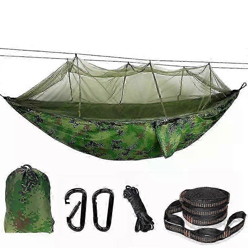 Lightweight Camping Hammock with Mosquito Net, Comfortable and Durable, Breathable 210T Parachute Nylon Material