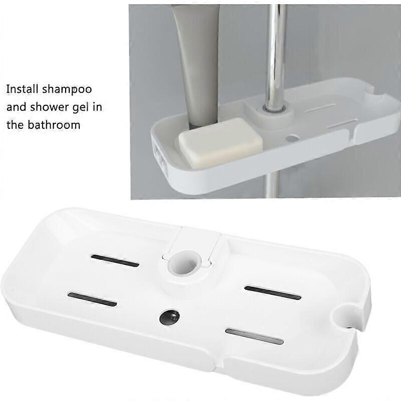 Waterproof Bathroom Shelf with Strong Adhesion, Non-Impact Installation