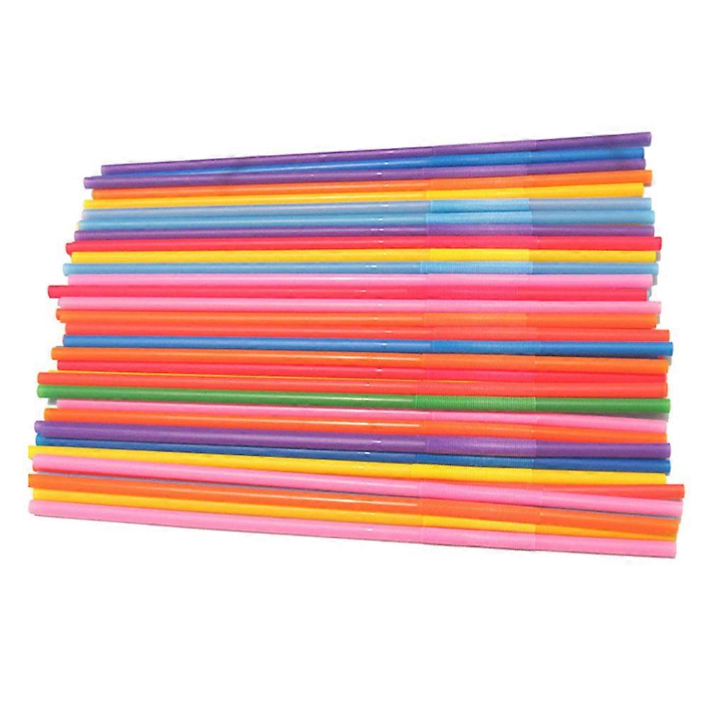 Beverage Straws Set Bendable Drinking Straw Juice Tea Straws Random Color 300Pcs For Bachelorette Parties