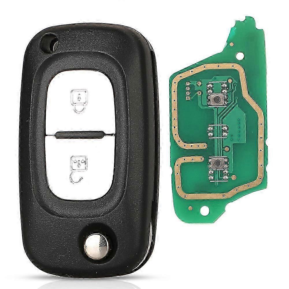 Flip Remote Key Fob 2/3 Buttons 433MHz ASK ID46 PCF7961 for for Mercedes Benz Citan 2012 - 2019 Smart W364