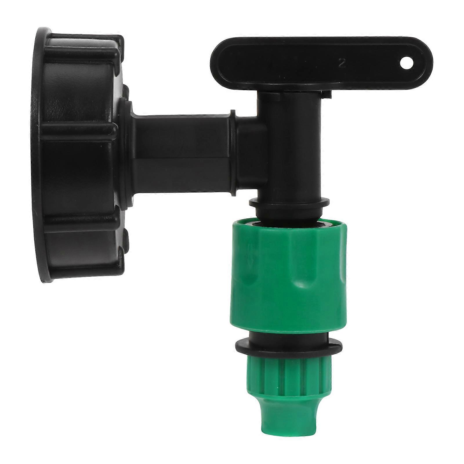 Plastic Thread Tap Adapter for IBC Tank with Hose Connector – Quick Connect Valve for Rainwater Barrels and Outdoor Watering Systems