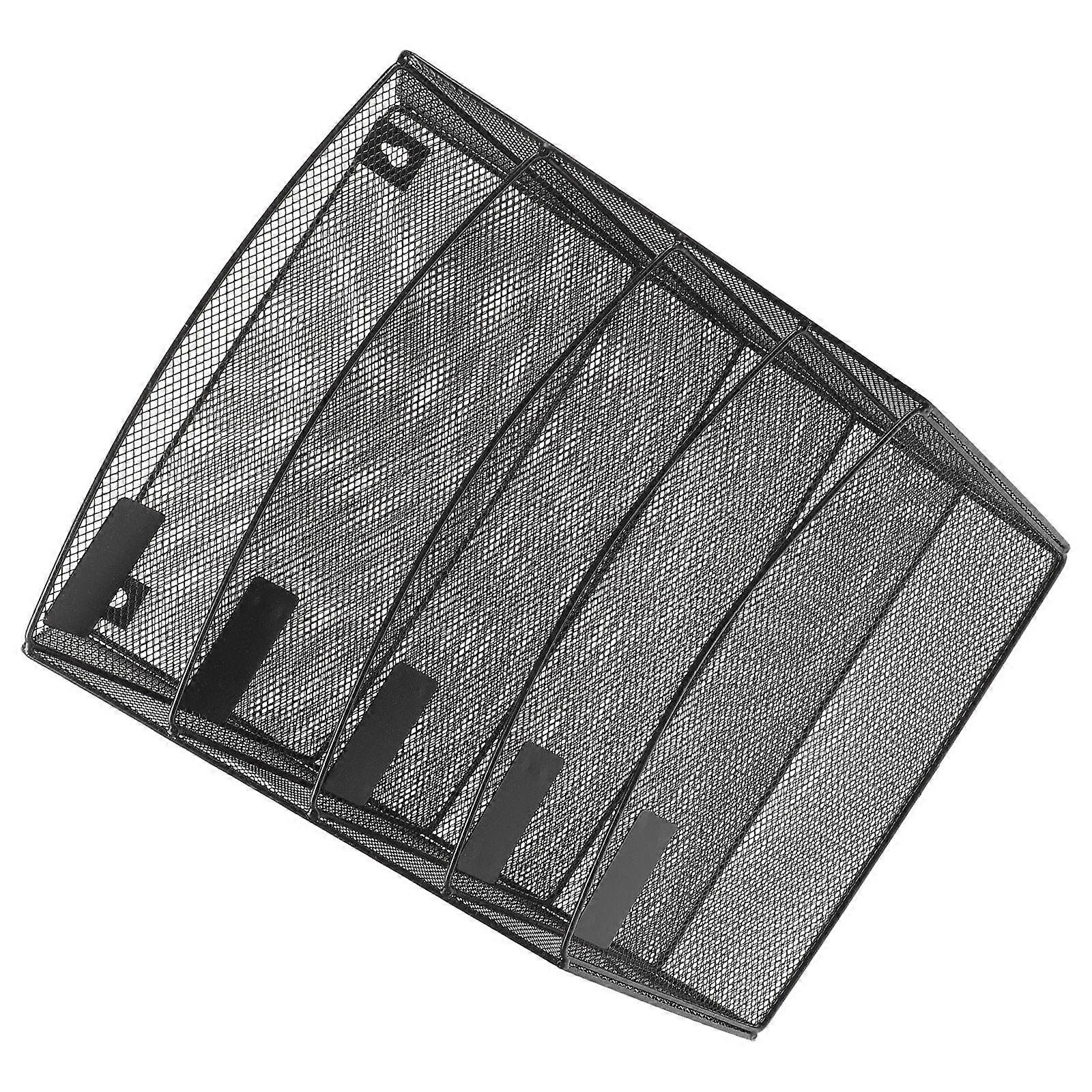 Wall Mounted Mesh Document Holder File Organizer Stylish Storage Rack for Magazines Pamphlets and Files Space Saving Office Organizer