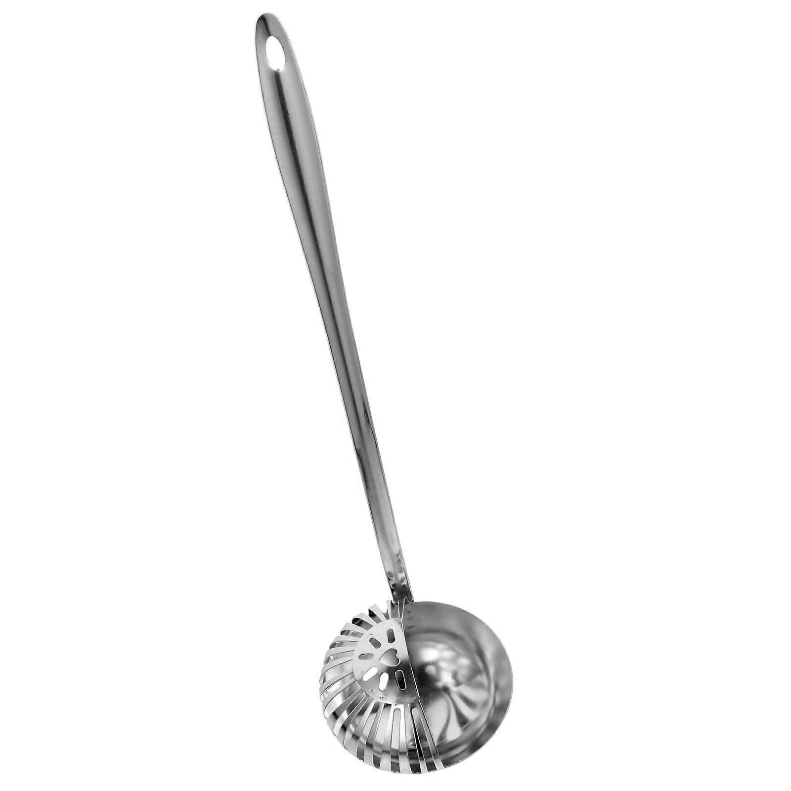 Stainless Steel Hot Pot Spoon Soup Colander Ladle with Oil Separation Design for Easy Serving and Straining Residue in Kitchen Use