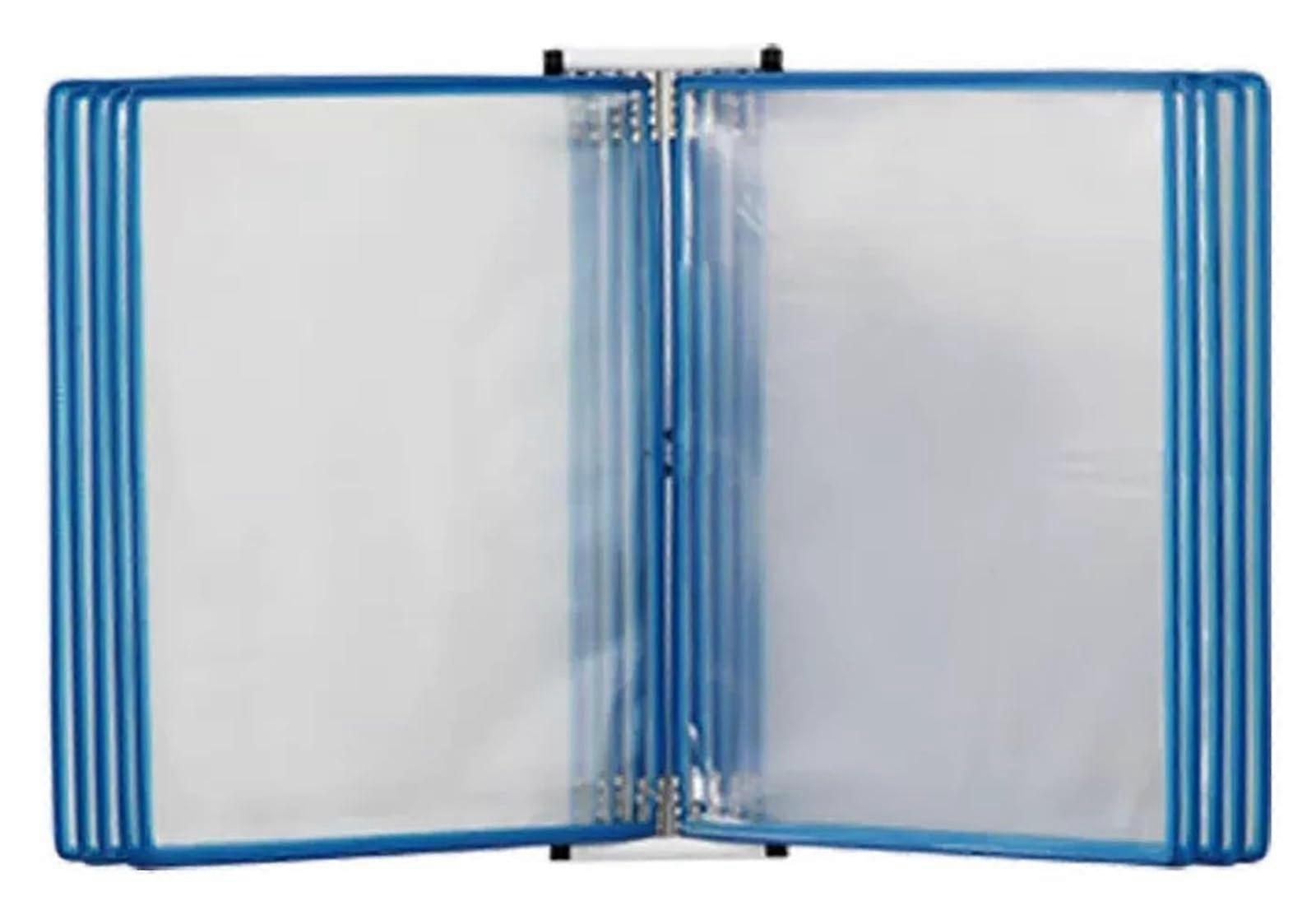 Wall Viewing Board System A4 Wall Hanging Display Book with 10 Pockets, Presentation Project Folder for Documents, One Color, 3.15x13.78in