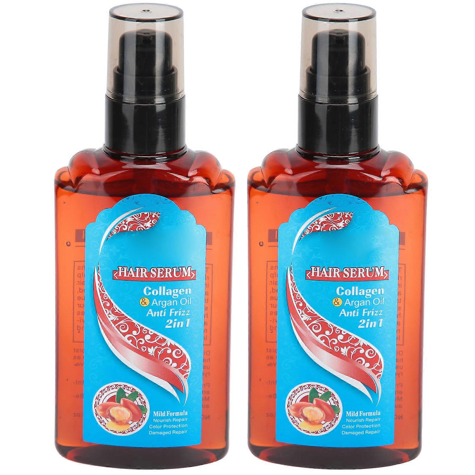 2pcs Hair Repair Serum Nourishing AntiFrizz Essential Oil Degrease Smoothen Serum 240ml